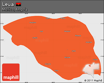 Political Simple Map of Leua, single color outside