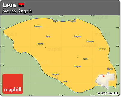 Savanna Style Simple Map of Leua, cropped outside