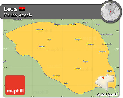 Savanna Style Simple Map of Leua