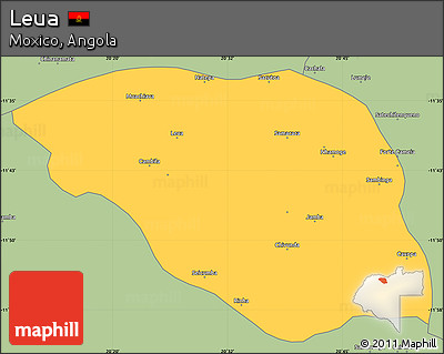 Savanna Style Simple Map of Leua