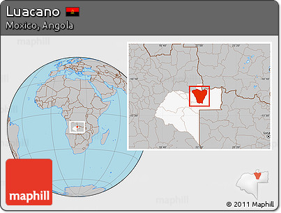 Gray Location Map of Luacano, highlighted parent region
