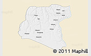 Classic Style 3D Map of Luau, single color outside