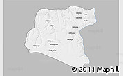 Gray 3D Map of Luau, single color outside