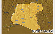 Physical 3D Map of Luau, darken