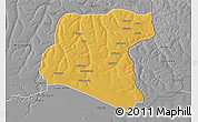 Physical 3D Map of Luau, desaturated