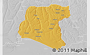 Physical 3D Map of Luau, lighten, desaturated