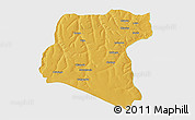 Physical 3D Map of Luau, single color outside