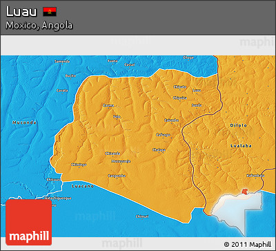 Political 3D Map of Luau