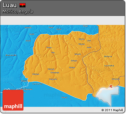 Political 3D Map of Luau