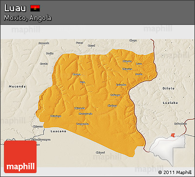 Political 3D Map of Luau, shaded relief outside