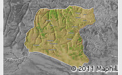 Satellite 3D Map of Luau, desaturated