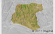 Satellite 3D Map of Luau, lighten, desaturated