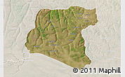 Satellite 3D Map of Luau, lighten