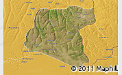 Satellite 3D Map of Luau, physical outside