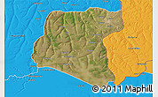 Satellite 3D Map of Luau, political outside