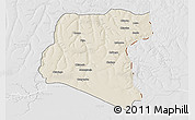 Shaded Relief 3D Map of Luau, lighten, desaturated