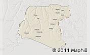 Shaded Relief 3D Map of Luau, lighten, semi-desaturated