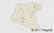 Shaded Relief 3D Map of Luau, single color outside