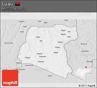 Silver Style 3D Map of Luau