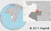 Gray Location Map of Luau, highlighted country, highlighted parent region
