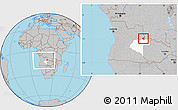 Gray Location Map of Luau, highlighted parent region, within the entire country