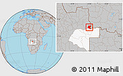 Gray Location Map of Luau, highlighted parent region