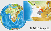 Physical Location Map of Luau, highlighted country, highlighted parent region, within the entire country