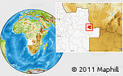 Physical Location Map of Luau, highlighted country