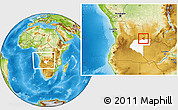 Physical Location Map of Luau, highlighted parent region, within the entire country