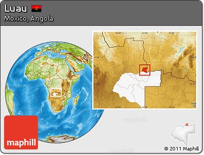 Physical Location Map of Luau, highlighted parent region
