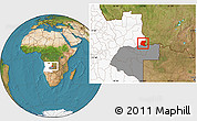 Satellite Location Map of Luau, highlighted country, highlighted parent region