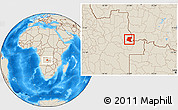 Shaded Relief Location Map of Luau