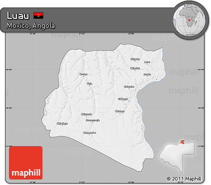 Gray Map of Luau, single color outside