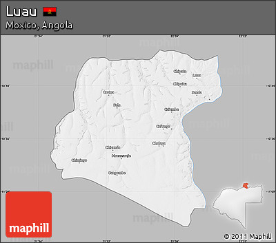 Gray Map of Luau, single color outside