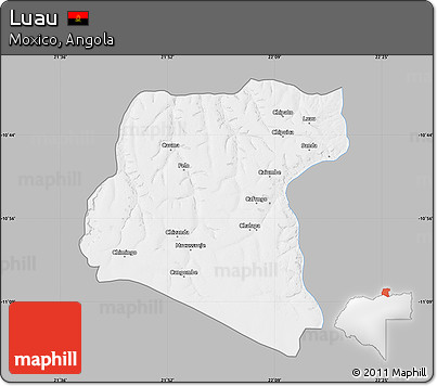 Gray Map of Luau, single color outside