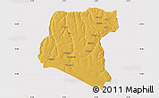 Physical Map of Luau, cropped outside