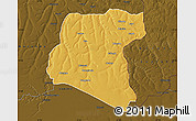 Physical Map of Luau, darken