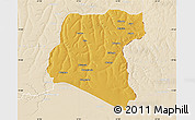 Physical Map of Luau, lighten