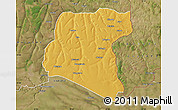 Physical Map of Luau, satellite outside