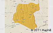 Physical Map of Luau, shaded relief outside