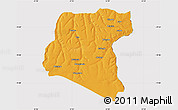 Political Map of Luau, cropped outside