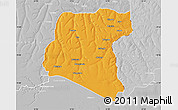 Political Map of Luau, lighten, desaturated