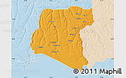Political Map of Luau, lighten