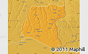 Political Map of Luau, physical outside