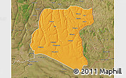 Political Map of Luau, satellite outside