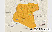 Political Map of Luau, shaded relief outside