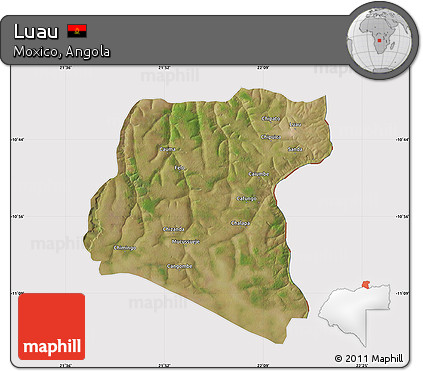 Satellite Map of Luau, cropped outside