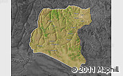 Satellite Map of Luau, darken, desaturated