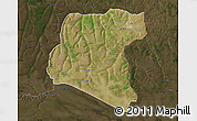Satellite Map of Luau, darken