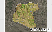 Satellite Map of Luau, darken, semi-desaturated